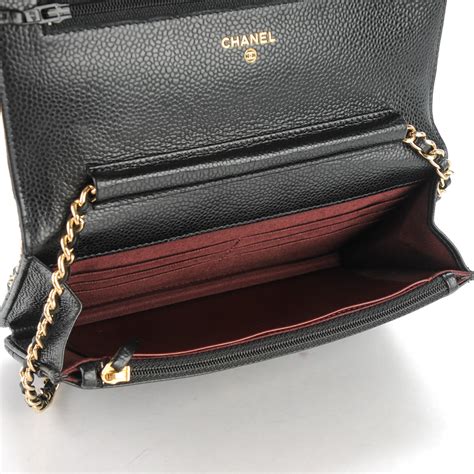 chanel caviar long flap wallet|CHANEL Caviar Quilted Wallet on Chain WOC Black.